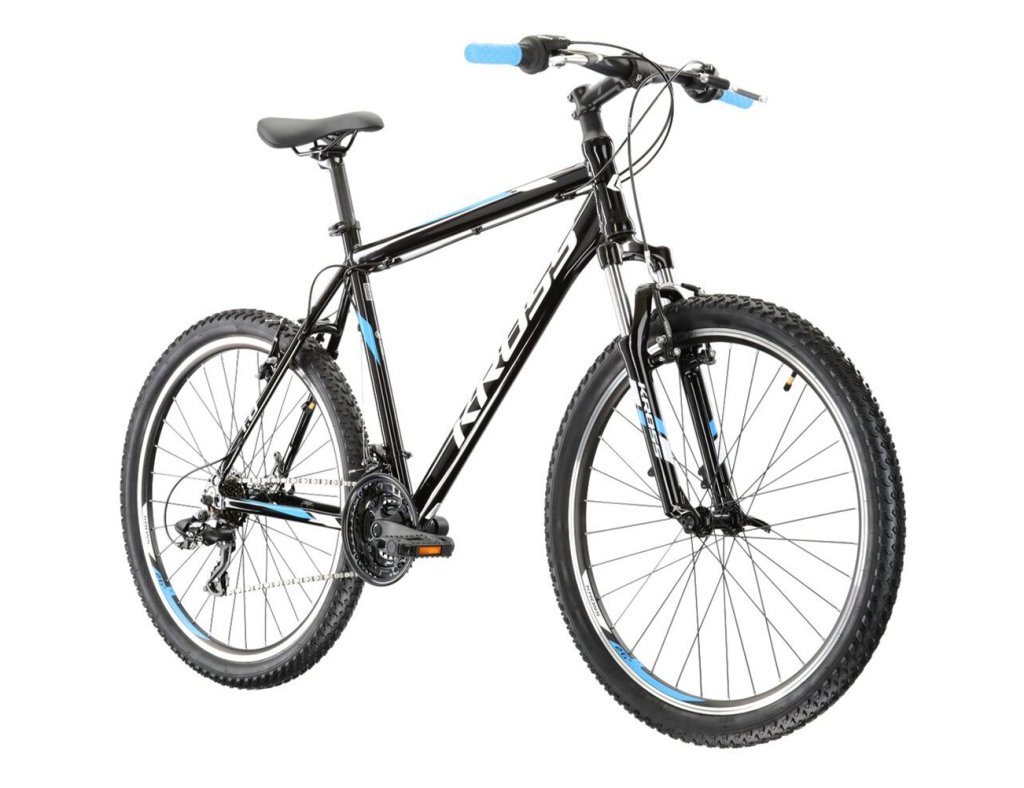 Bicykel KROSS Hexagon 1.0 26" 2023, black/white/blue gloss, L (21")