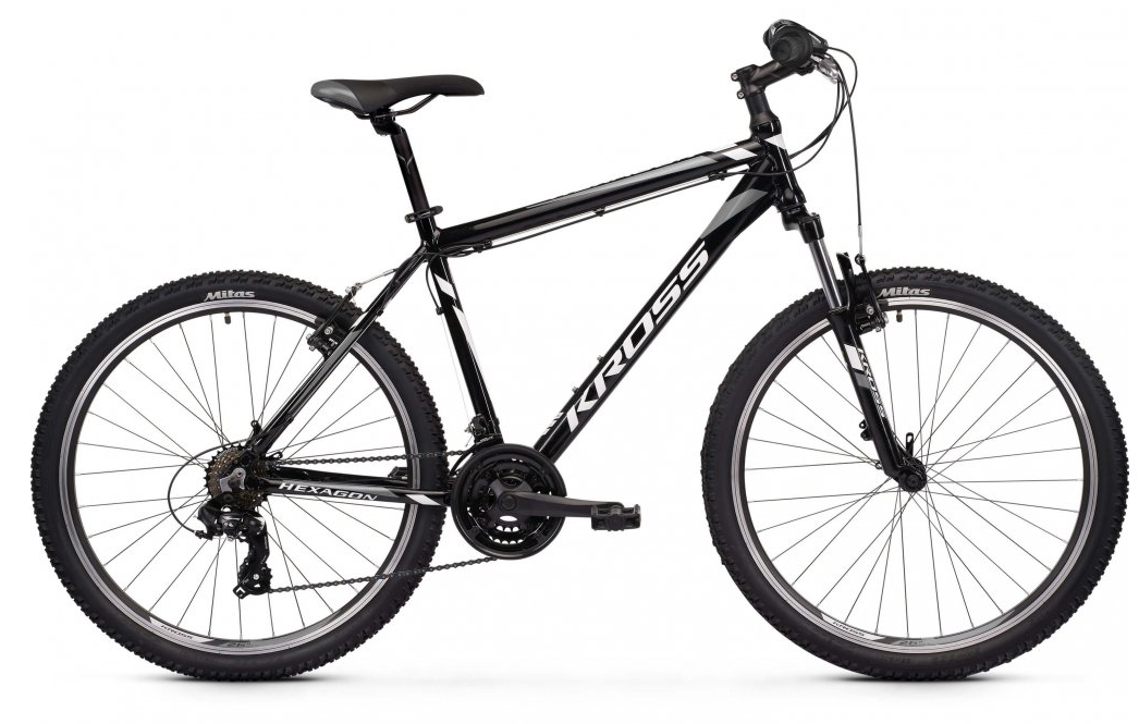 Bicykel Kross Hexagon ZZ 26" black-white 2021 XS (14") 26