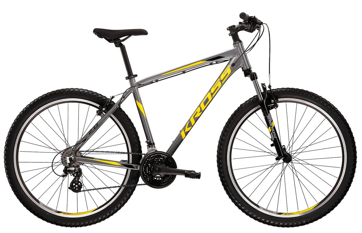 Bicykel Kross Hexagon 2.0 2023 26" - Graphite/Black/Yellow Gloss XS (14") 
