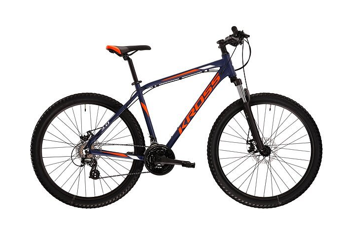 Bicykel Kross Hexagon 3.0 27,5" 2022 tmavo modrá/oranžová/biela L 21" 