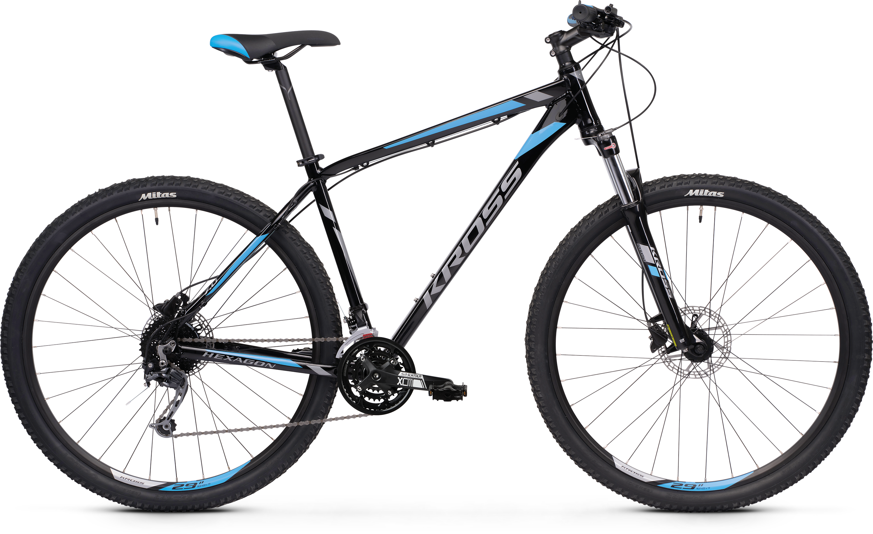 Bicykel Kross Hexagon 7.0 29" 2021 modro/čierna/lesklá, L (21", 183-196 cm)