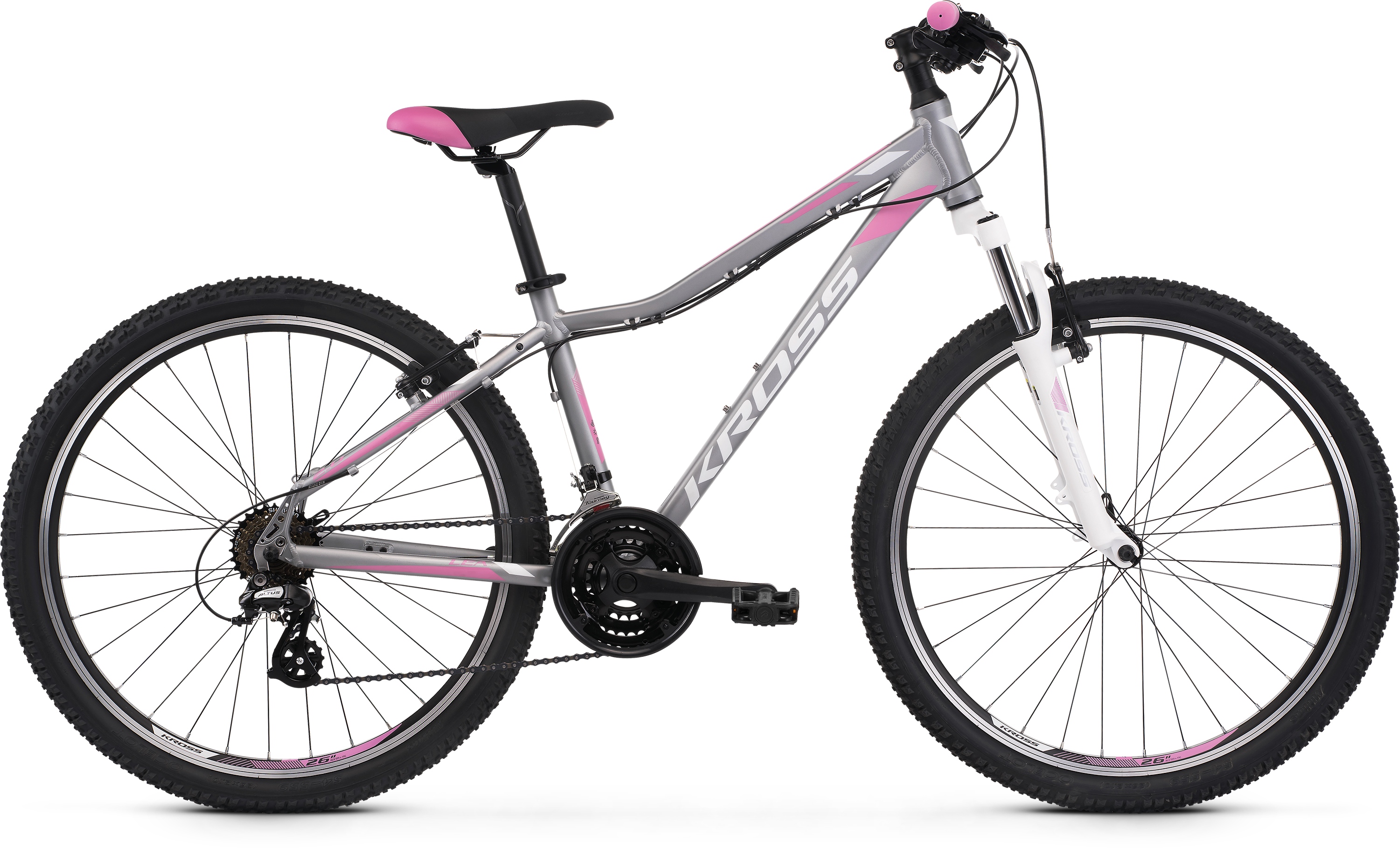 Bicykel Kross Lea 2.0 2023, 26, silver/white/pink S 17