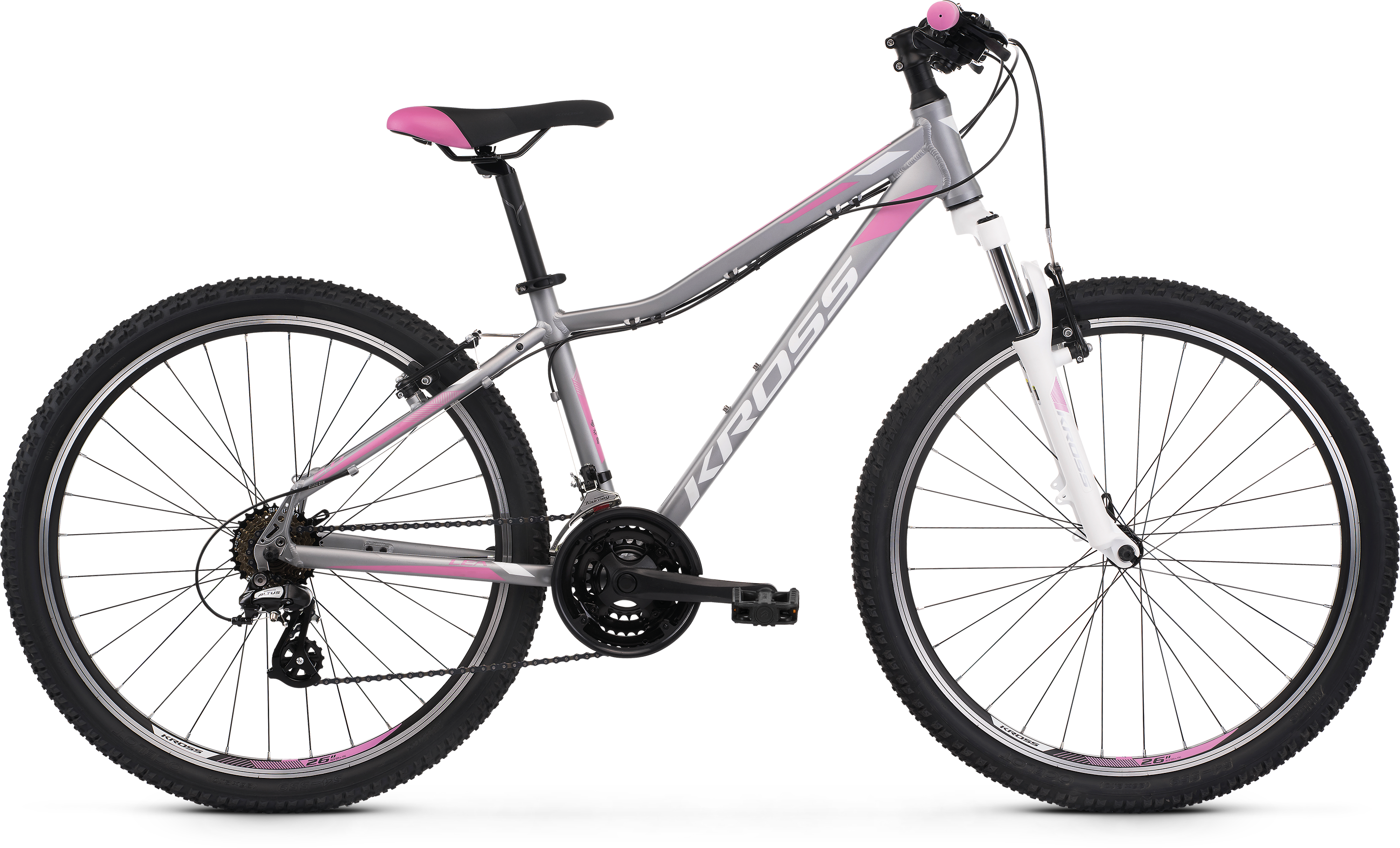Bicykel Kross Lea 2.0 2022  27,5 silver/white/pink S 17
