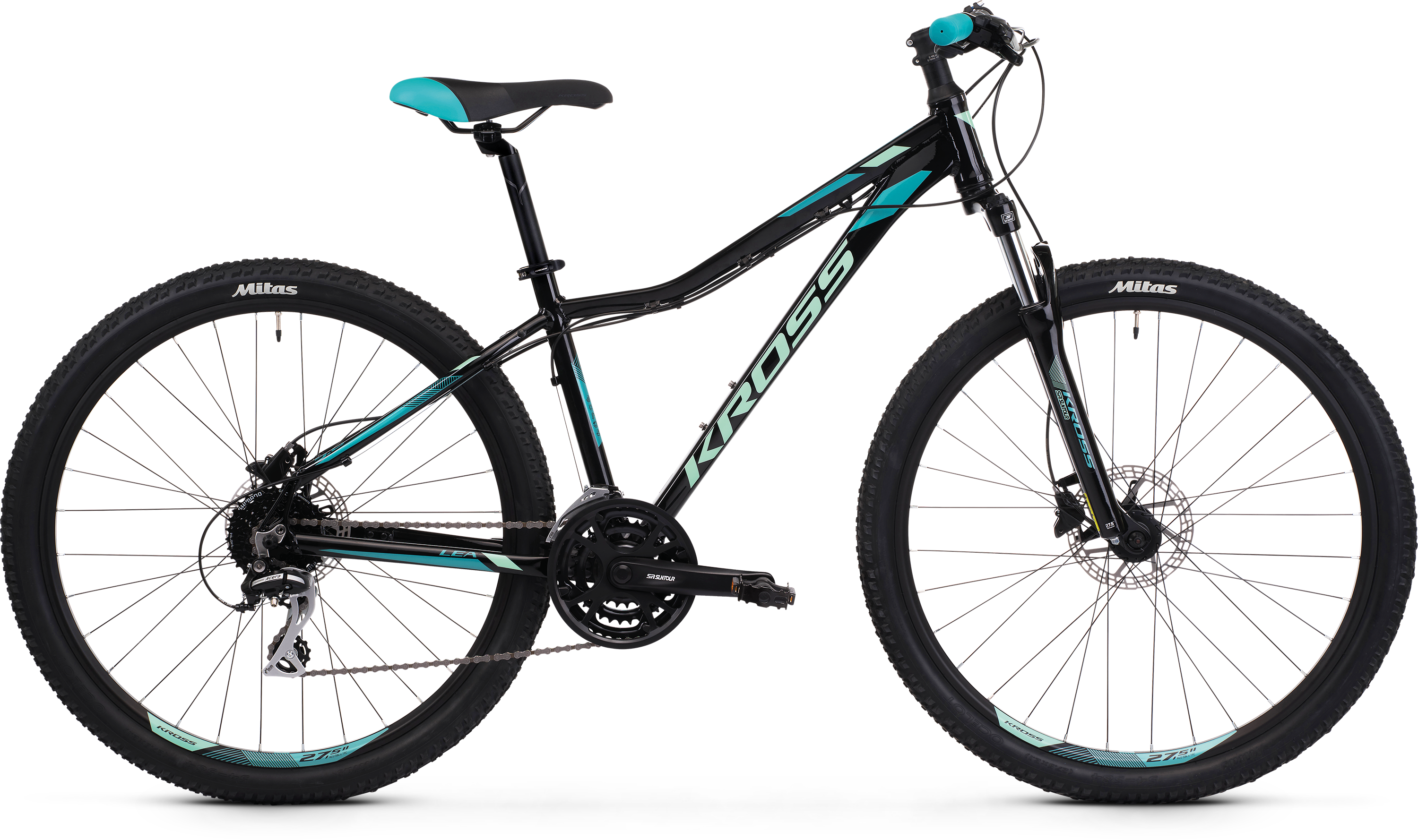 Bicykel KROSS Lea 5.0 29" 2022, black/turquoise gloss, S (17") 